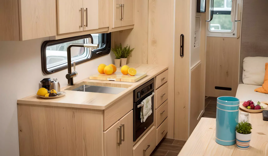 TORVA faucets for compact kitchen layouts