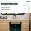 TORVA 13 x 15″ RV Sink with Foldable Faucet