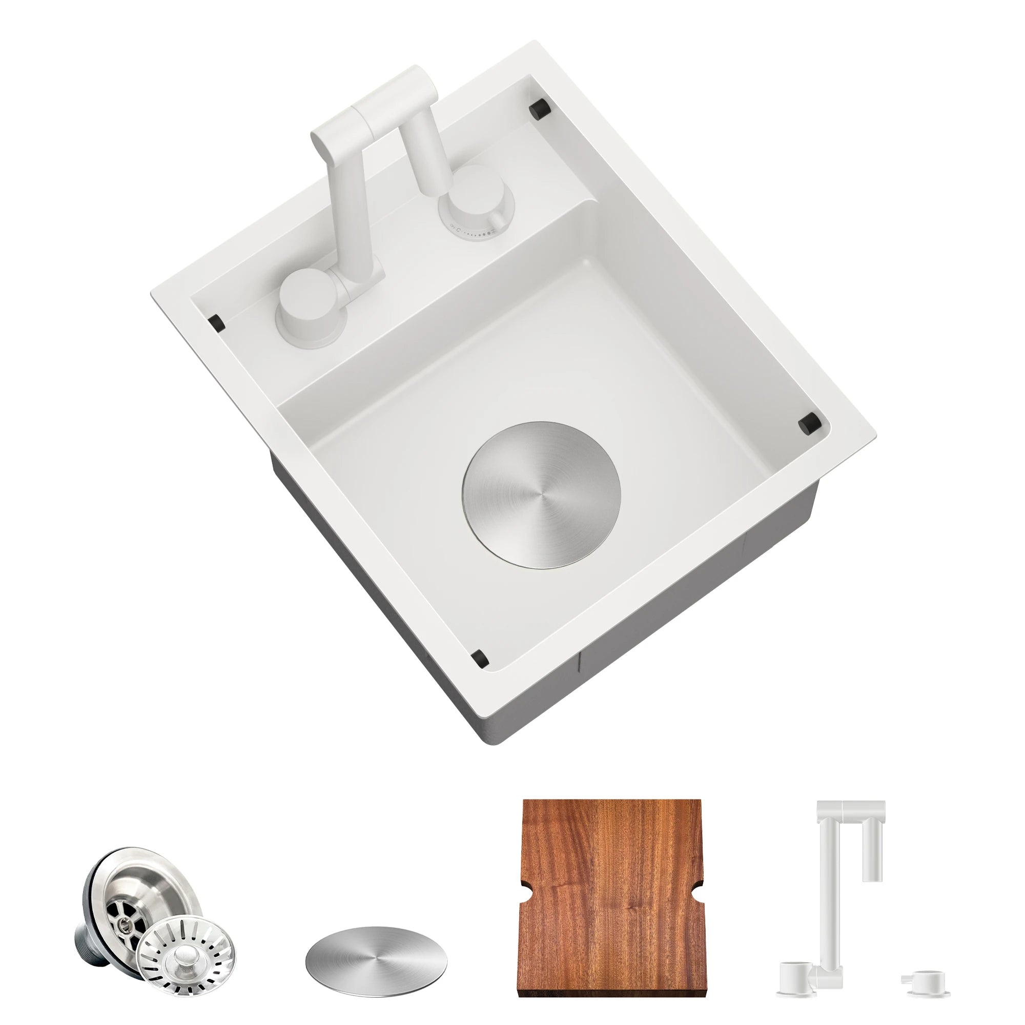 TORVA 13 x 15 x 7" RV Sink with Foldable Faucet