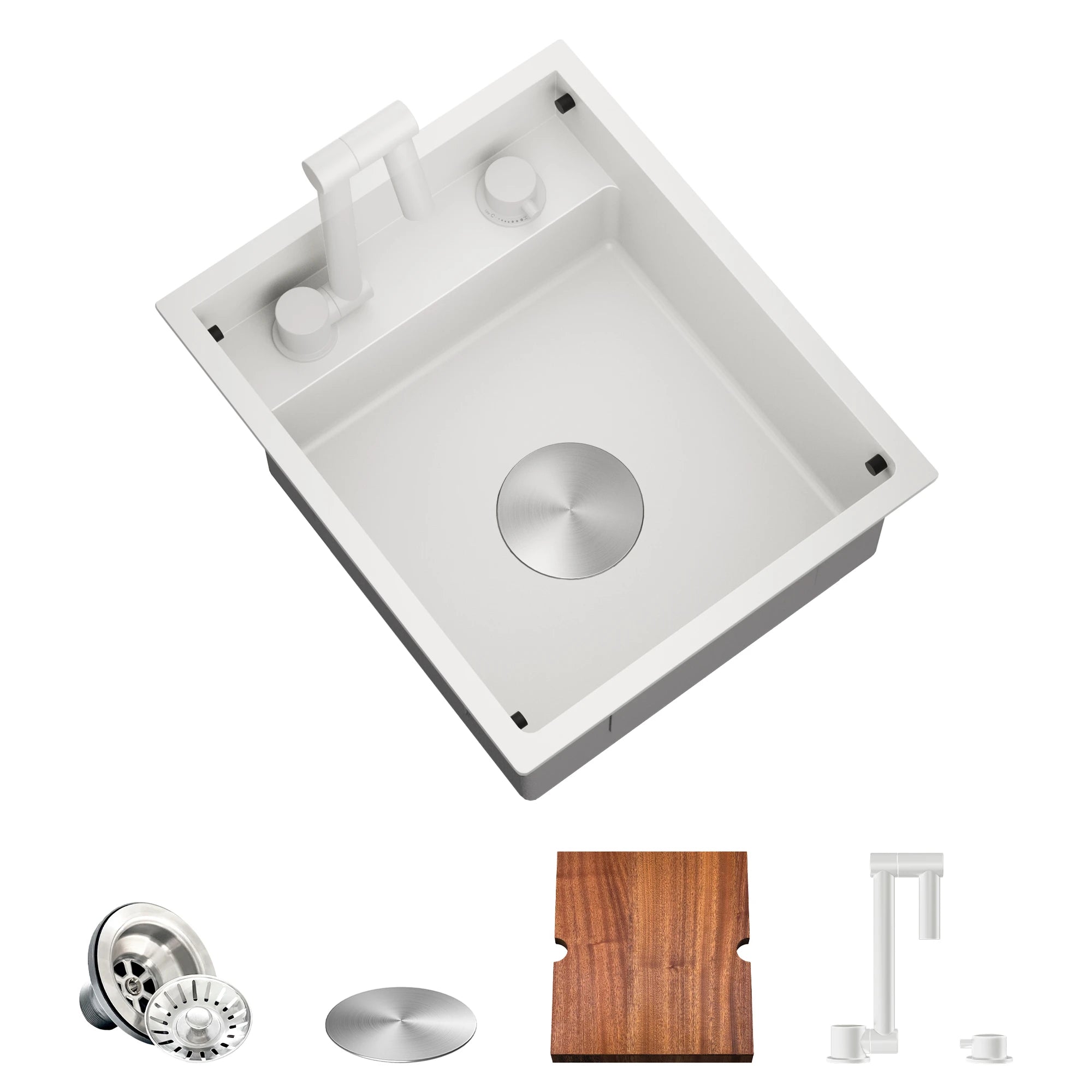 TORVA 15 x 18 x 7" RV Sink with Foldable Faucet