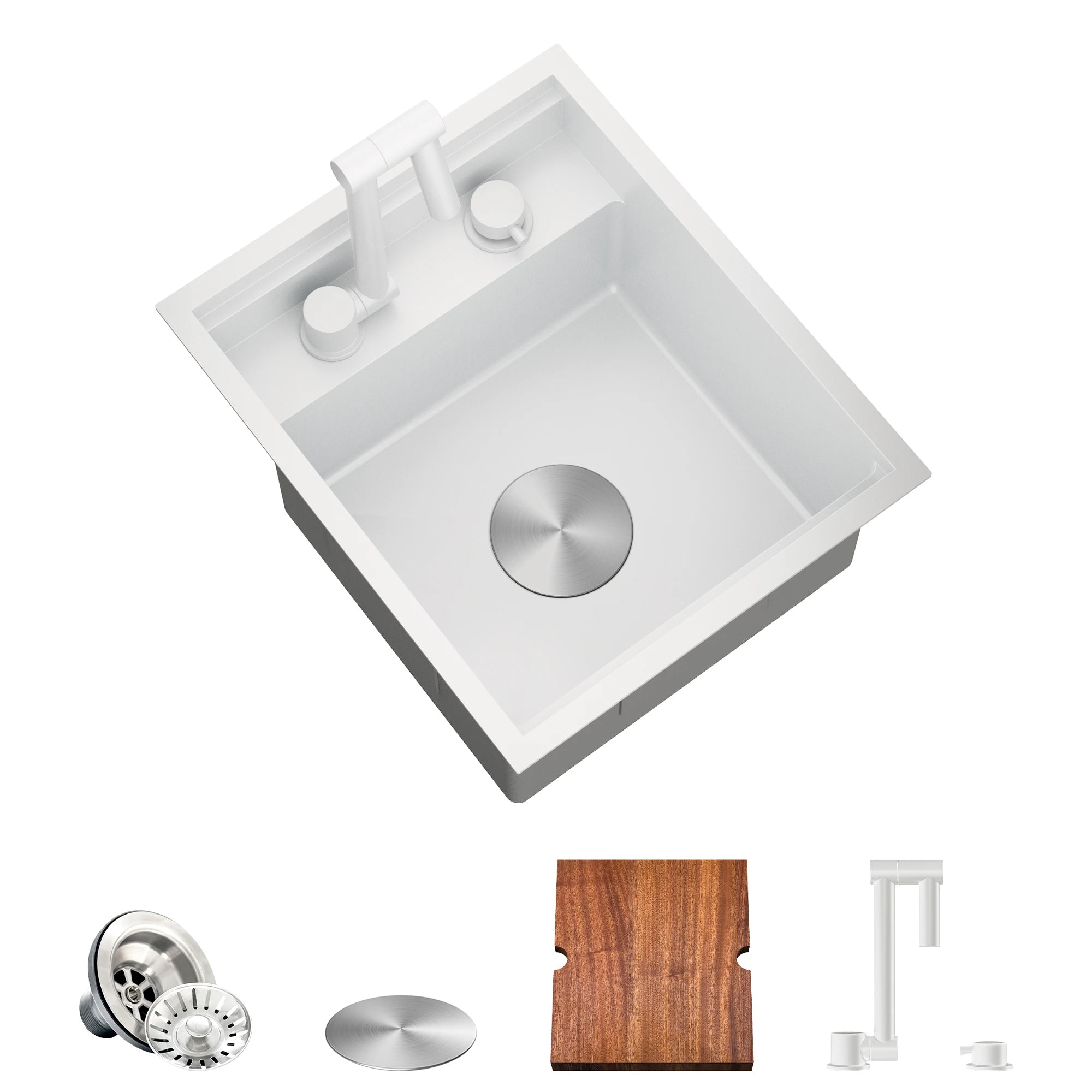 TORVA 15 x 18" RV Sink with Foldable Faucet