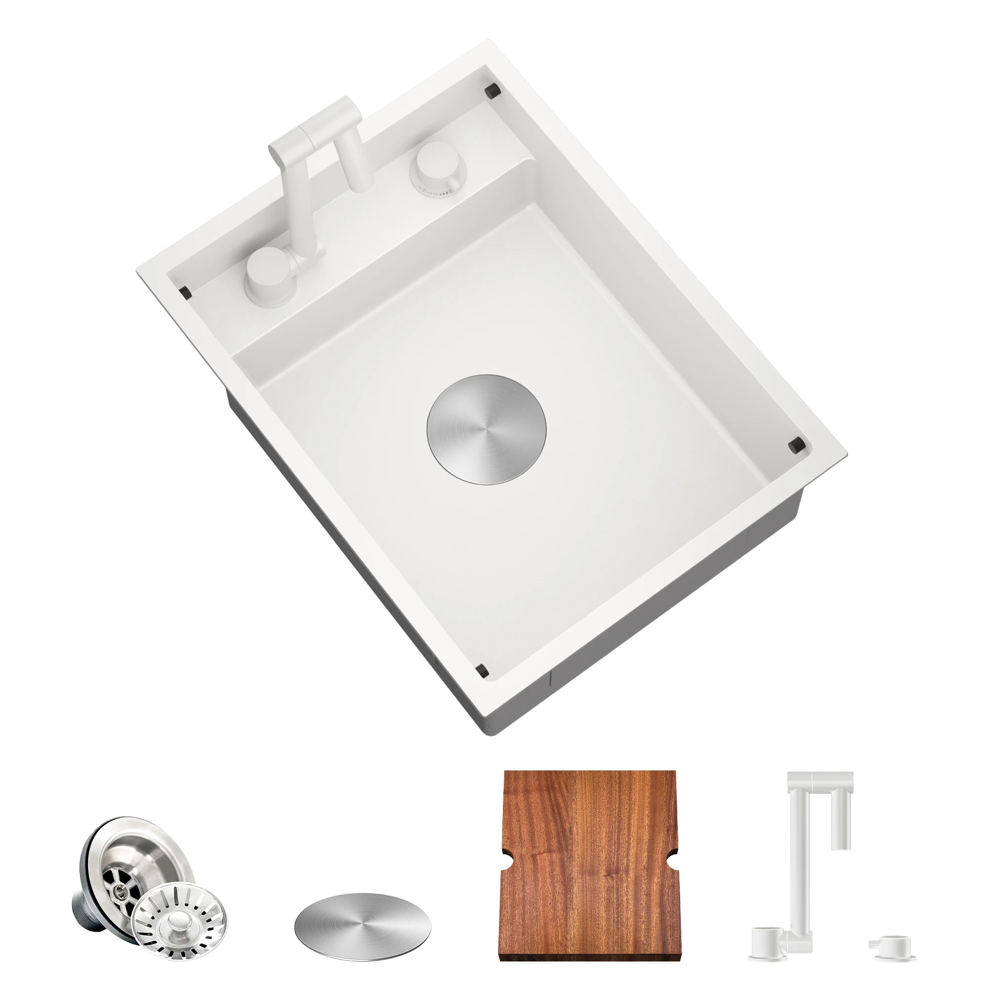 TORVA 16 x 21 x 7" RV Sink with Foldable Faucet