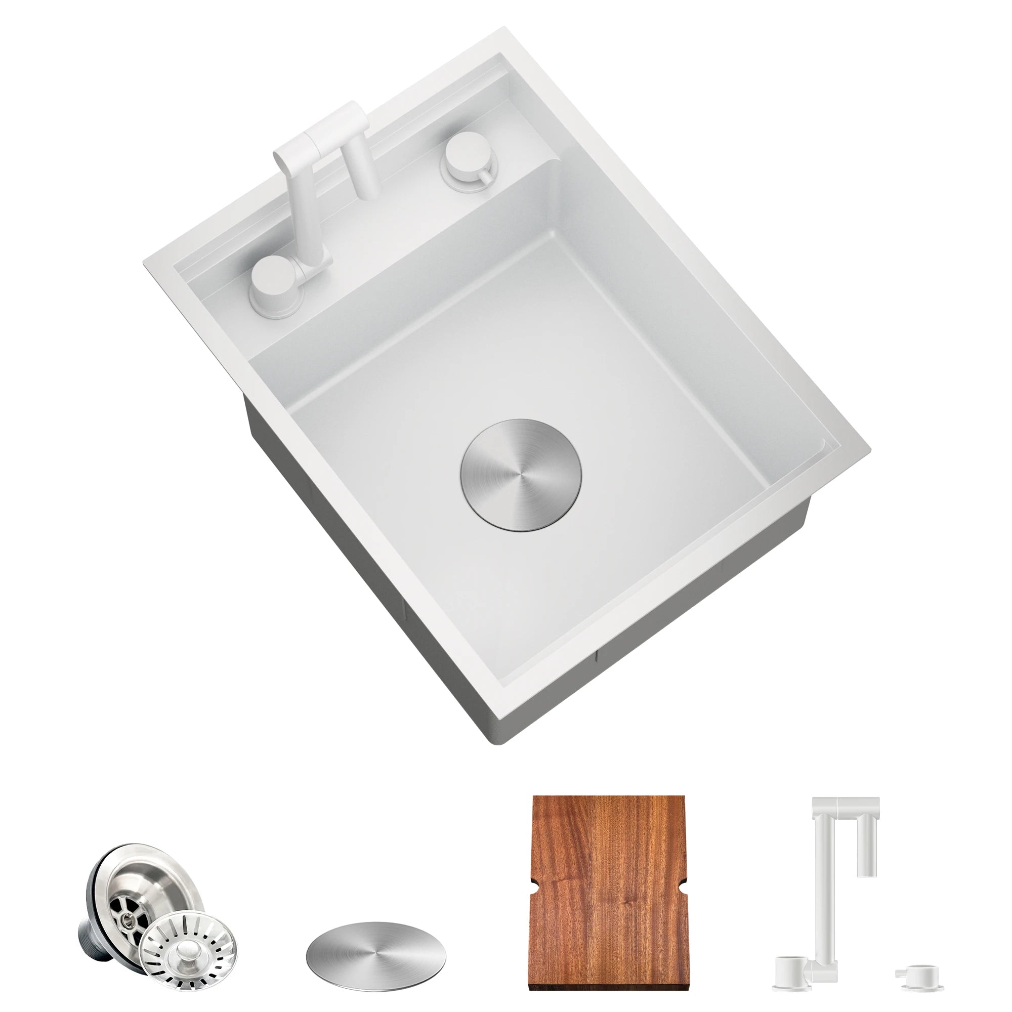 TORVA 16 x 21 x 9" RV Sink with Foldable Faucet