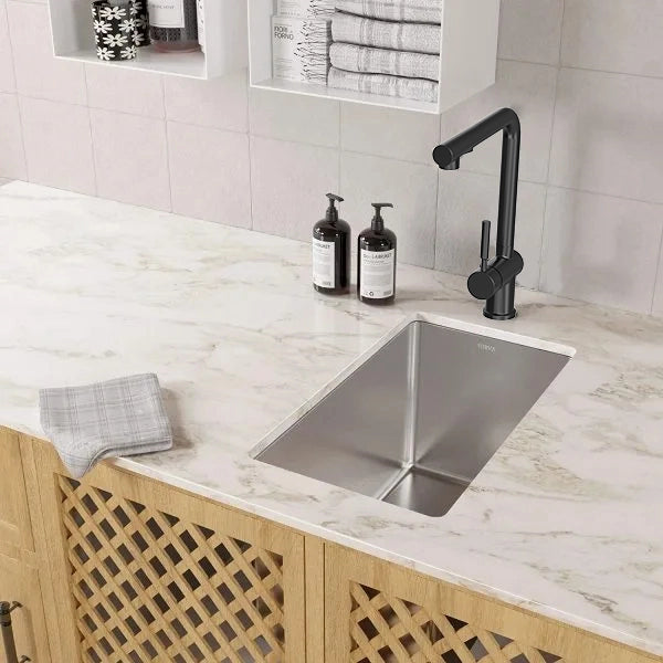 TORVA Single Handle Pull-Down Kitchen Faucet - All Black