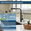 TORVA Single Handle Pull-Down Kitchen Faucet - All Black
