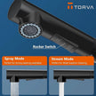 TORVA Single Handle Pull-Down Kitchen Faucet - All Black