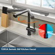 TORVA Single Handle Pull-Down Kitchen Faucet - All Black