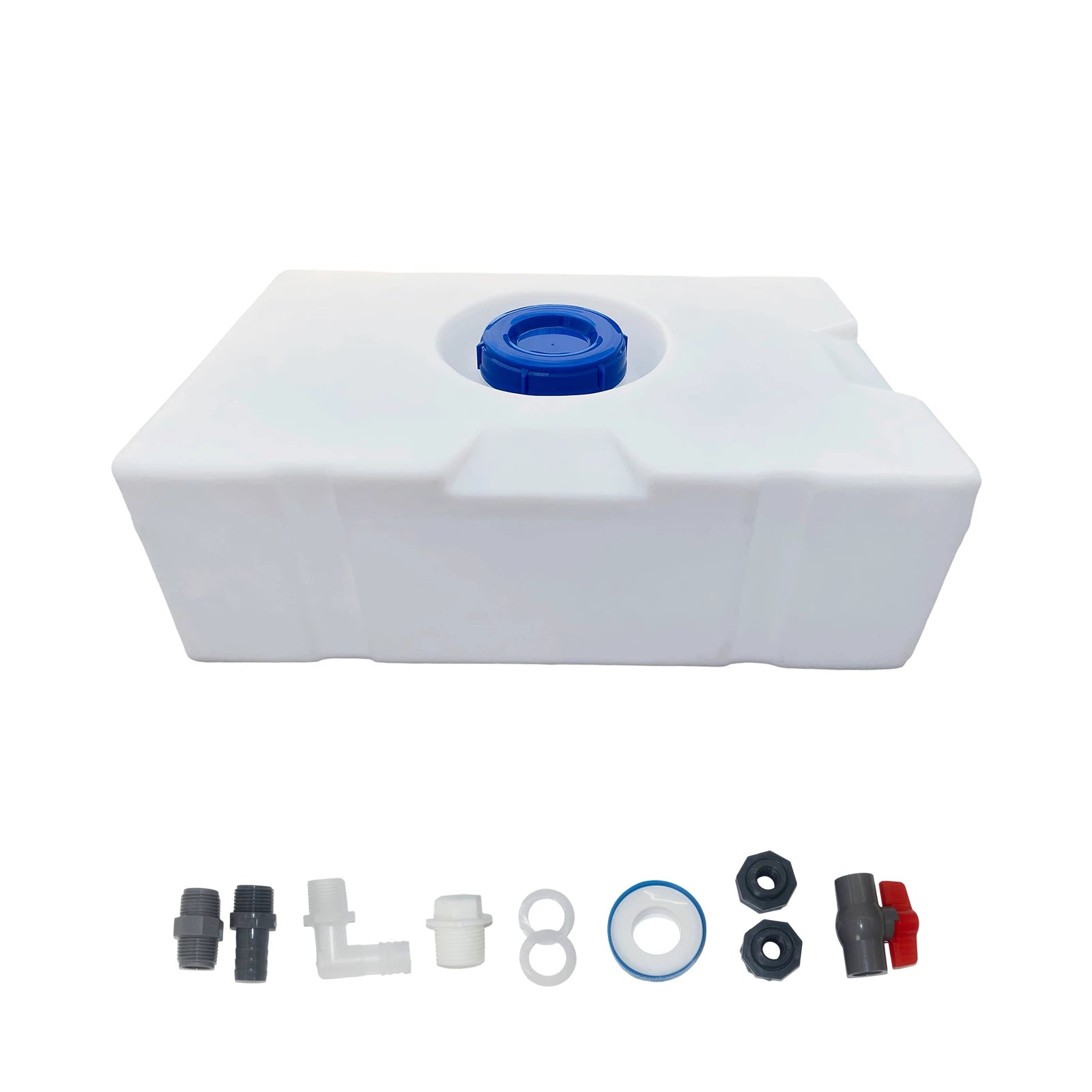 TORVA 14.5 Gallon Fresh Water Tank, Heavy Duty Storage RV Water Tank, Van Tank for Water Holding, Ideal for RV Camper Trailer Marine & Off-Grid Water Storage（28.54"x17.52"x9.45" )