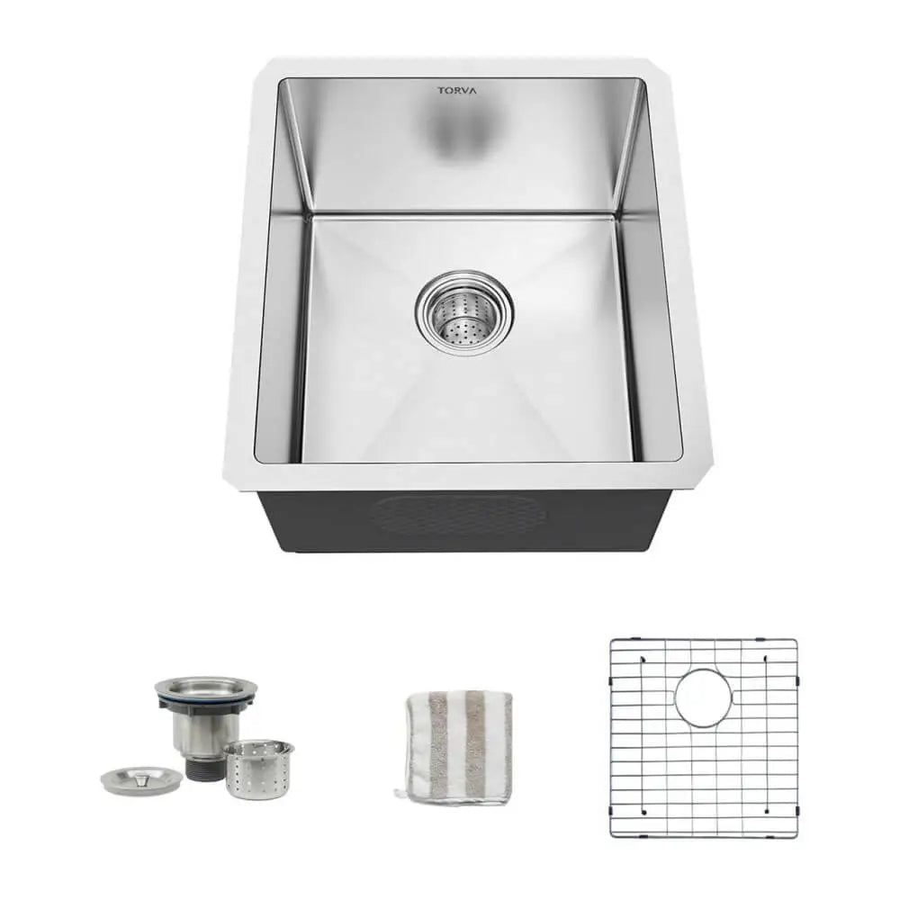TORVA 13-inch Undermount Bar Prep RV Sink – 16 Gauge Stainless Steel