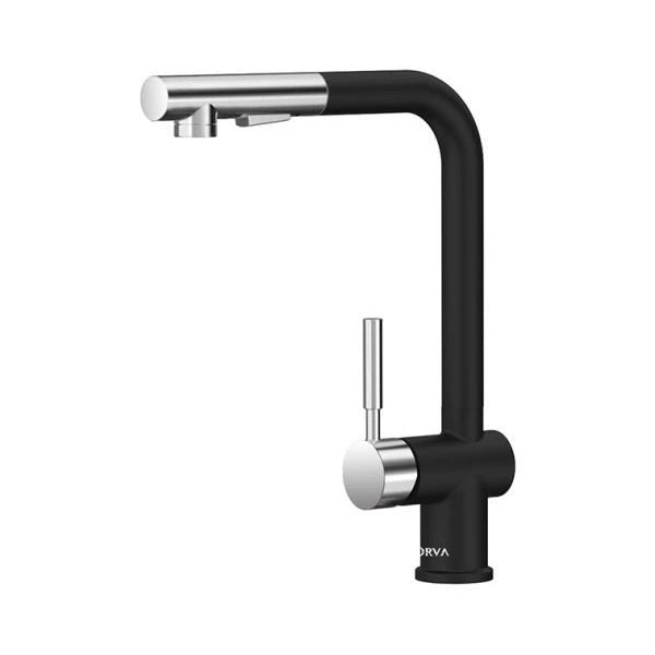 Torva Single Handle Pull-Down RV Kitchen Faucet – Black Stainless Steel