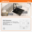 TORVA 18-inch Drop-in Topmount Bar Prep RV Sink Black – 16 Gauge Stainless Steel – Single Bowl