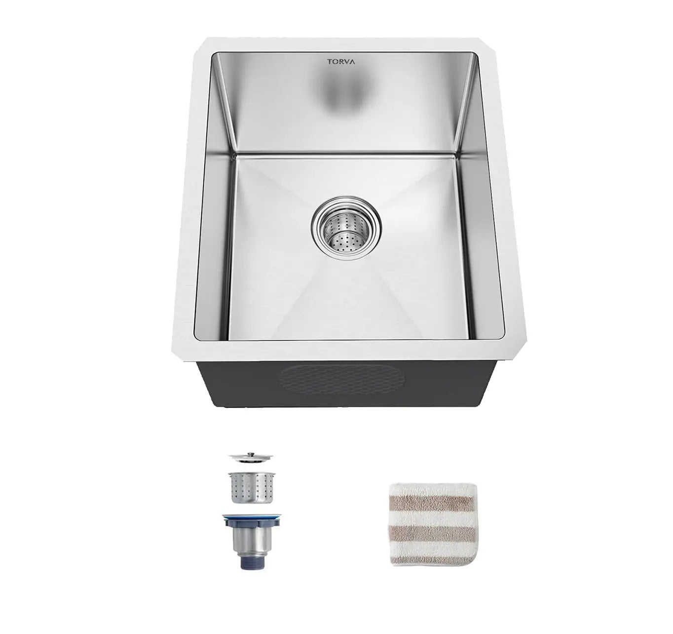 TORVA 14-inch Undermount Bar Prep RV Sink – 16 Gauge Stainless Steel