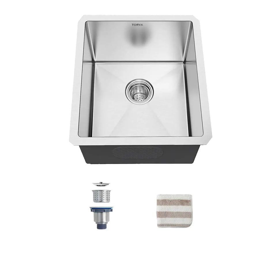 TORVA 14-inch Undermount Bar Prep RV Sink – 16 Gauge Stainless Steel